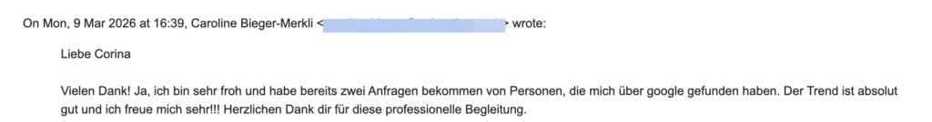 printscreen kunden feedback seo beratung
